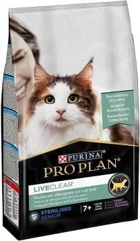 Pro Plan Liveclear Sterilised +7 Hindili Kısırlaştırımış Yaşlı Kedi Maması 1.4 Kg