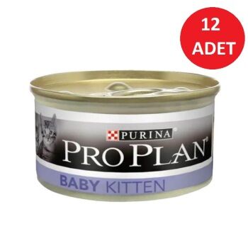 Pro Plan Baby Kitten Tavuklu Yavru Kedi Yaş Maması 85 Gr 12 Li