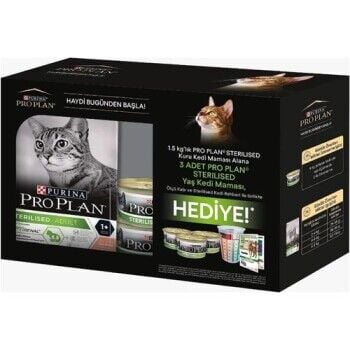 Pro Plan Sterilised Somon Kısırlaştırılmış Yetişkin Kedi Maması Hediyeli Kutu 1.5 Kg