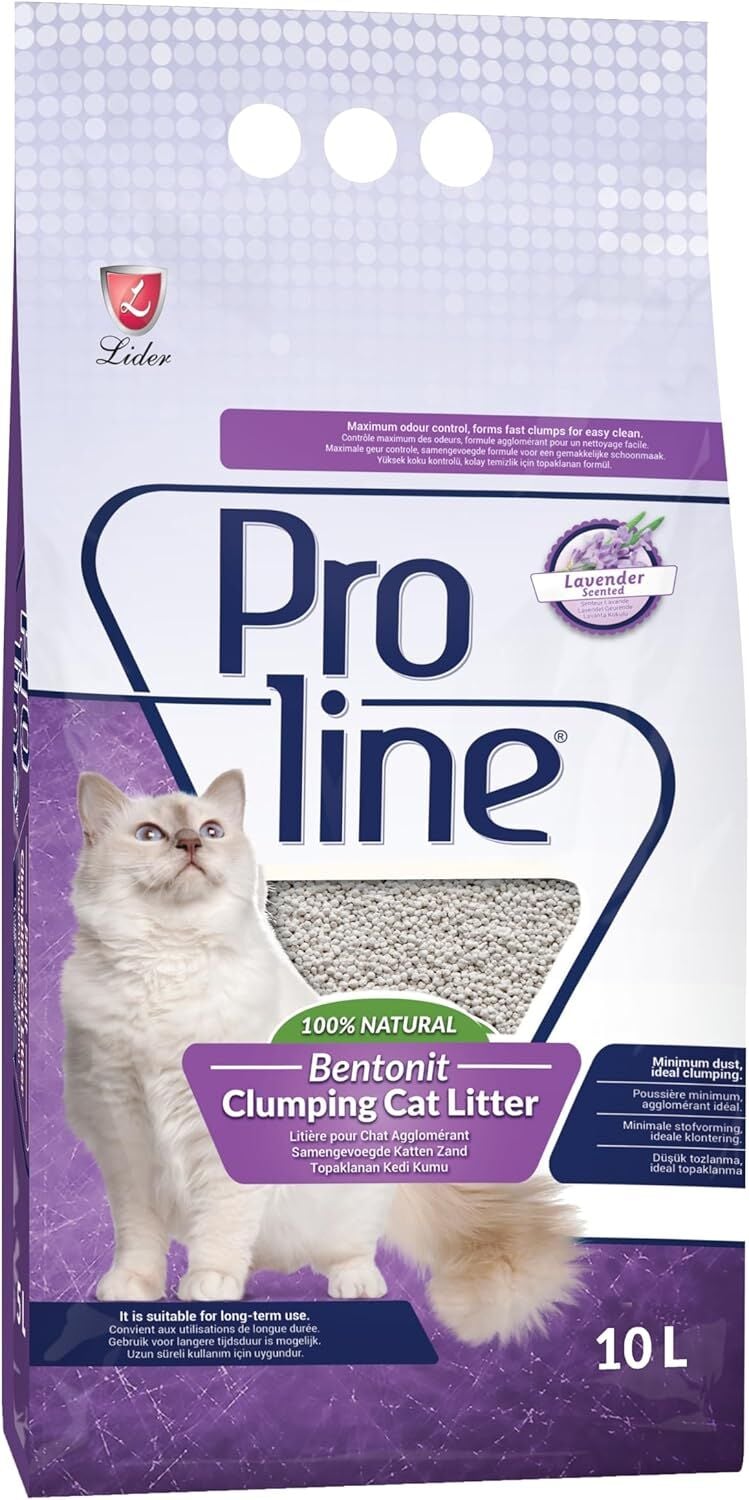 Proline Doğal Topaklanan İnce Taneli Lavanta Kokulu Kedi Kumu 10 Lt