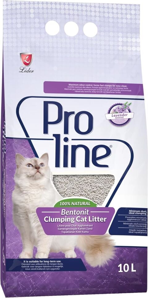 Proline Doğal Topaklanan İnce Taneli Lavanta Kokulu Kedi Kumu 10 Lt