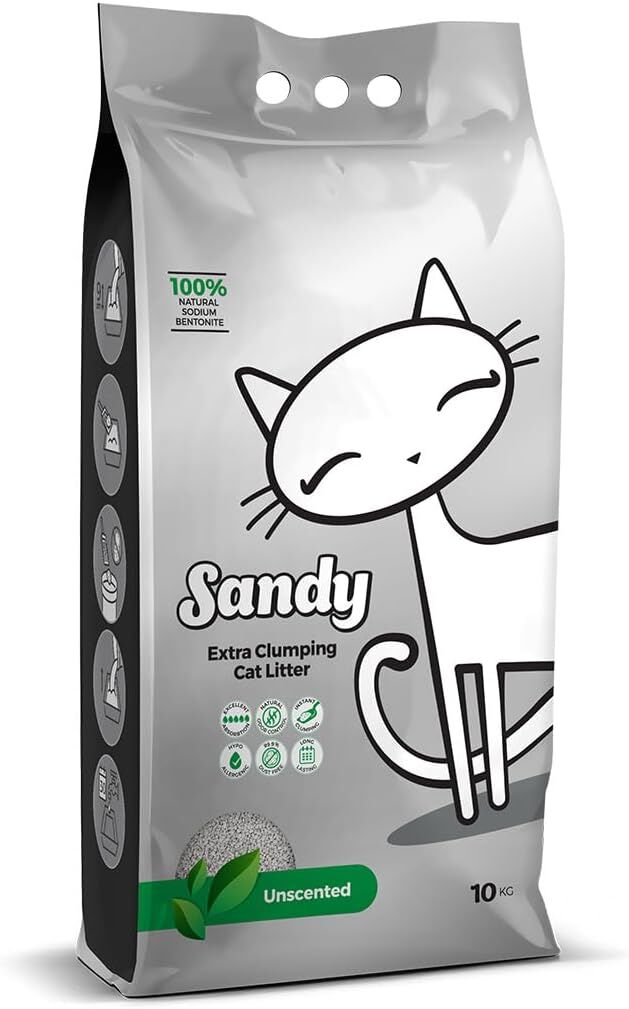Sandy Kokusuz Topaklanan Kedi Kumu 10 Lt