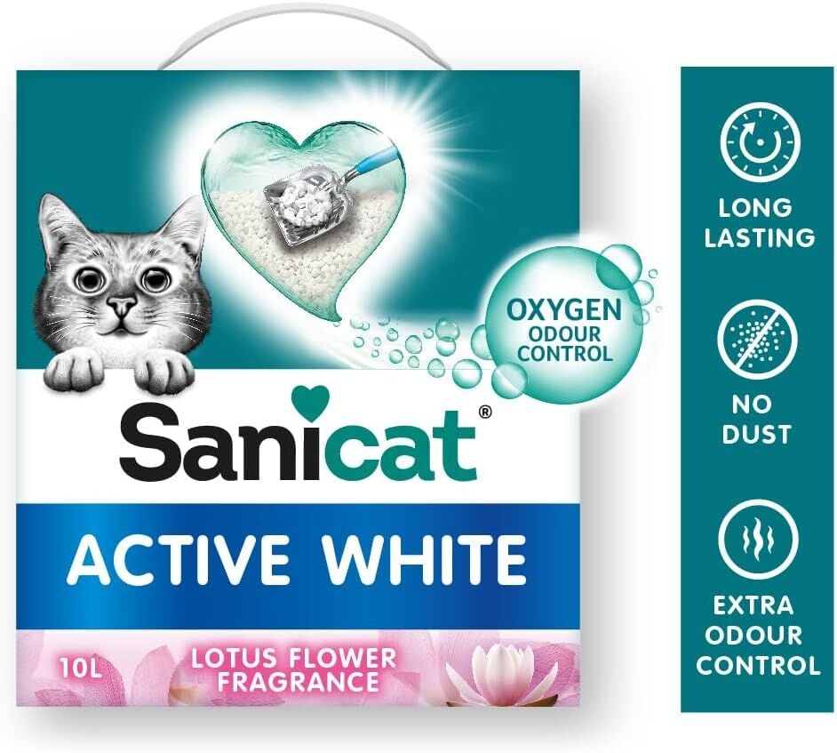 Sanicat Active White Lotus Çiçeği Kedi Kumu 6 L