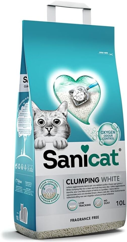 Sanicat Clumping White Kokusuz Kedi Kumu 10 L