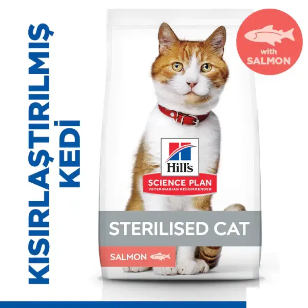 Hill’s SCIENCE PLAN Sterilised Somon Balıklı Kısırlaştırılmış Kedi Maması 1,5 Kg