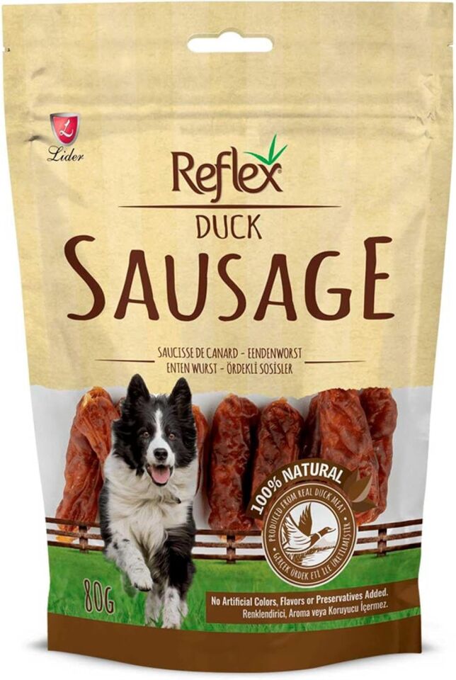 Reflex Sausage Ördekli Sosis Köpek Ödül Maması 80 Gr