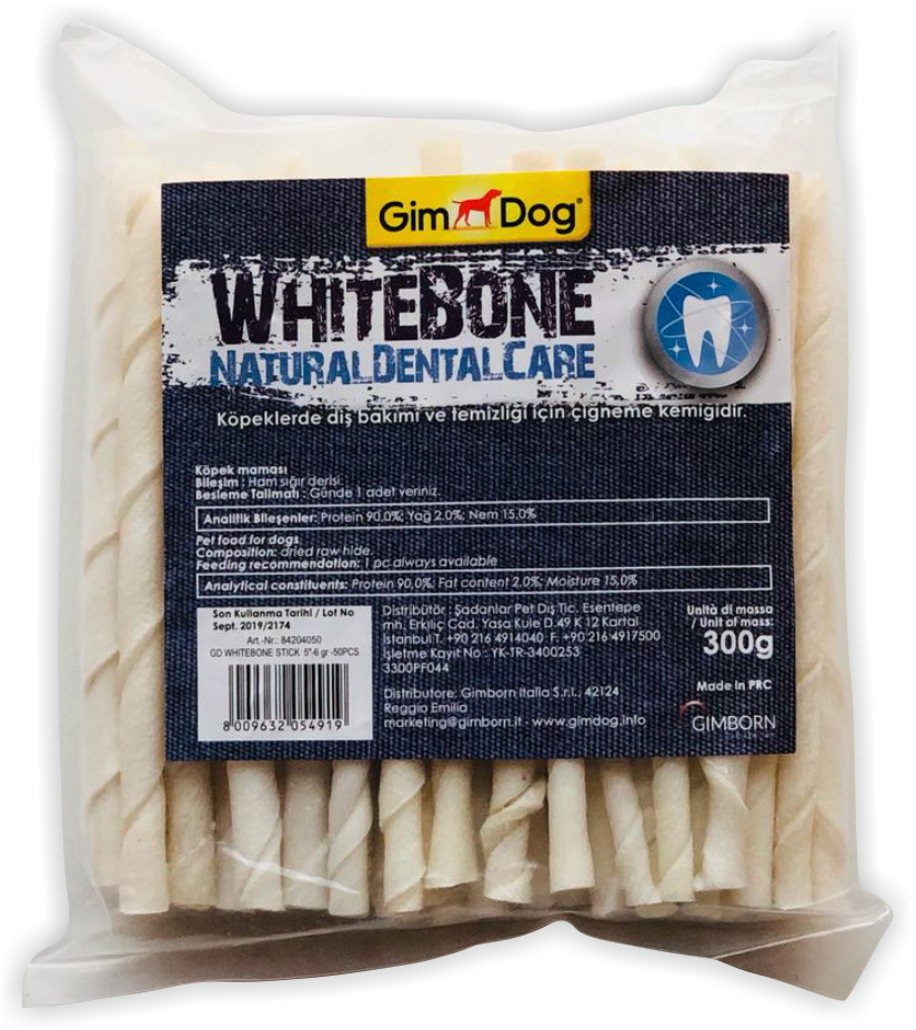 Gimdog Chew Bone Sütlü Burgu Çubuk 50 Adet