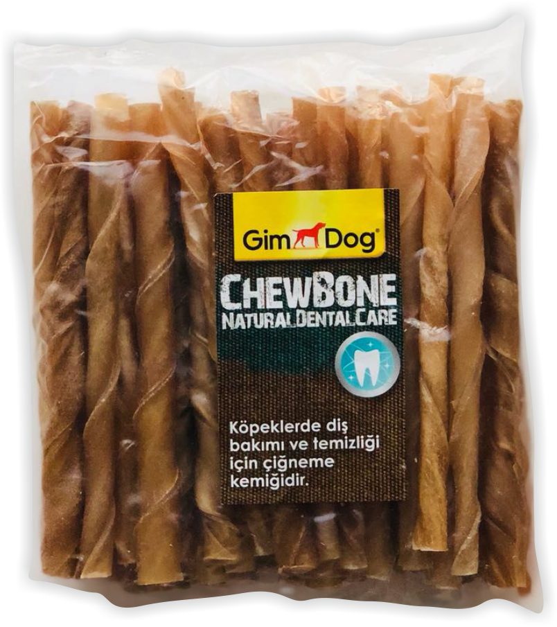 Gimdog Naturel Burgu Çubuk Köpek Ödülü (50'li Paket 5 - 6 Gr)