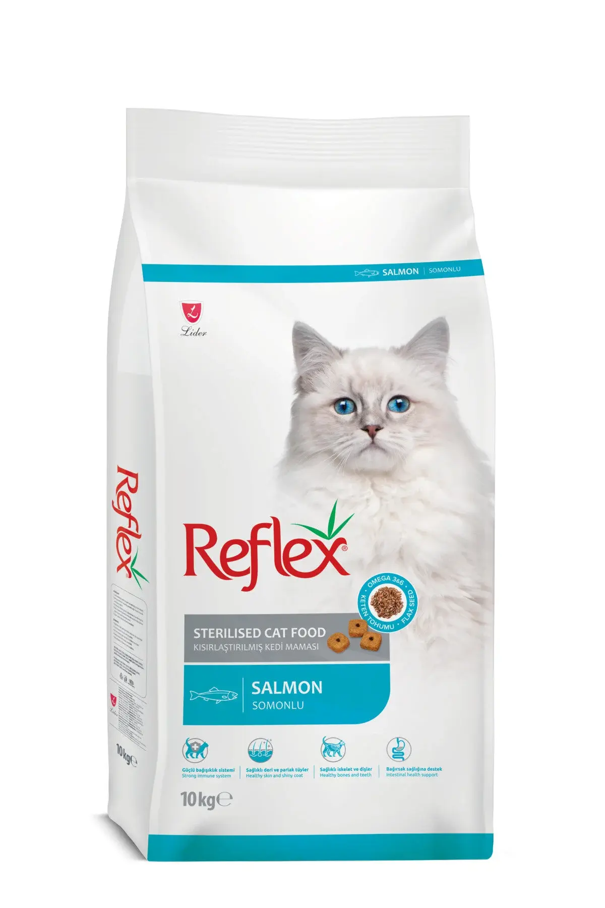 Reflex Kısırlaştırılmış / Sterilised Somonlu ve Pirinçli Kedi Maması 10 kg