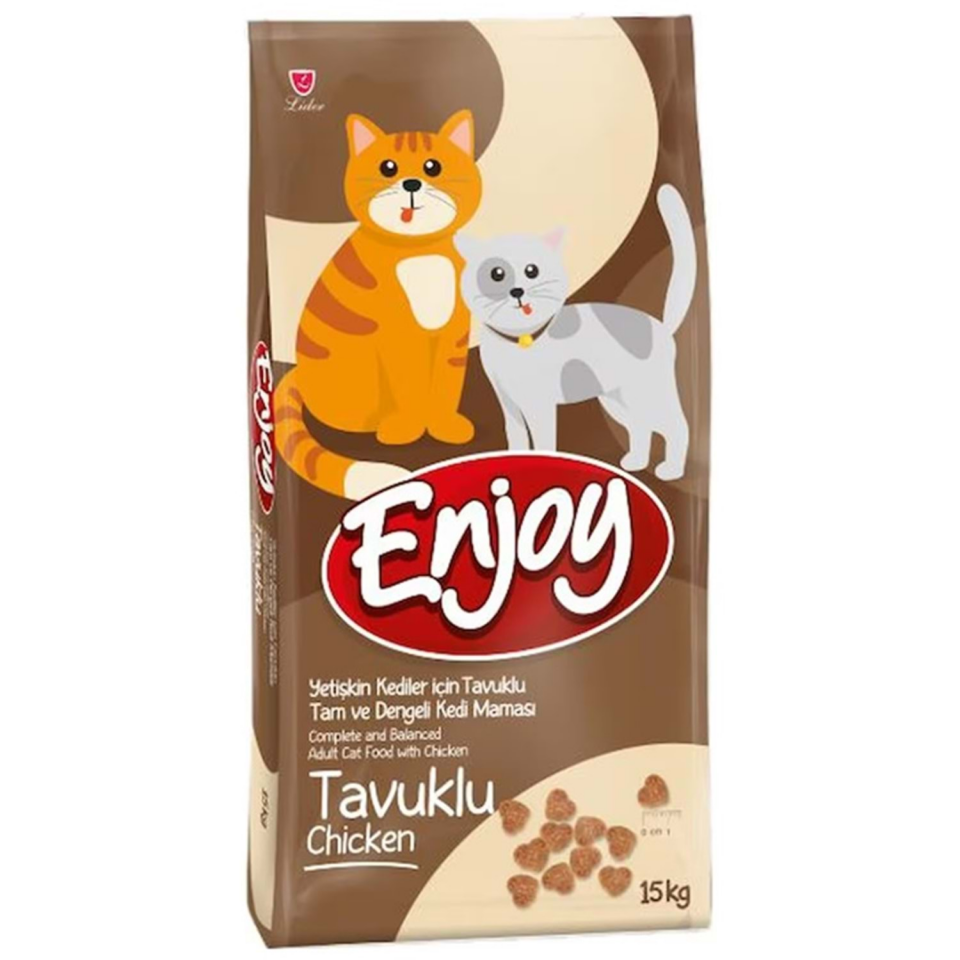 Enjoy Yetişkin Kediler için Tavuklu Tam ve Dengeli Kedi Maması 15 kg