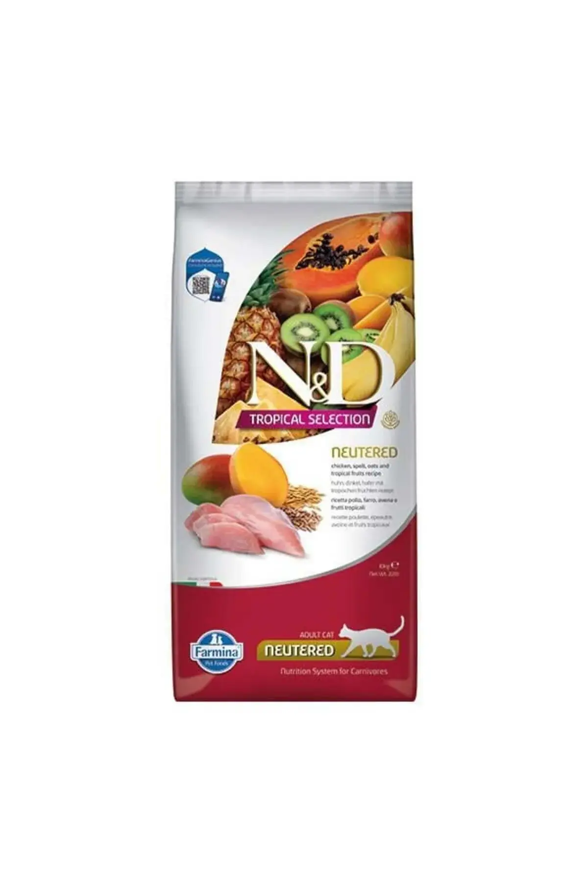 N&D Tropical Selection Tavuklu ve Tropikal Meyveli Kısırlaştırılmış Kedi Maması 10kg
