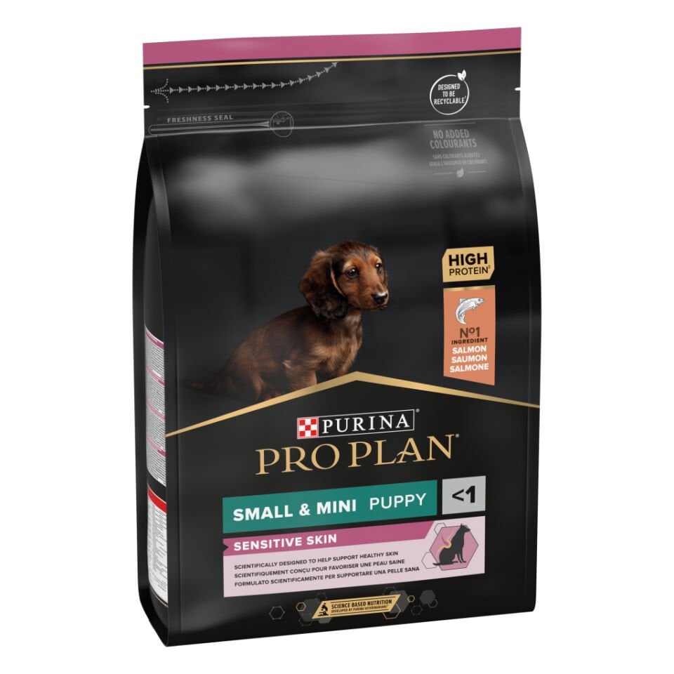 Pro Plan Puppy Small&Mini Sensitive Skin Somonlu Küçük Irk Yavru Köpek Maması 3kg