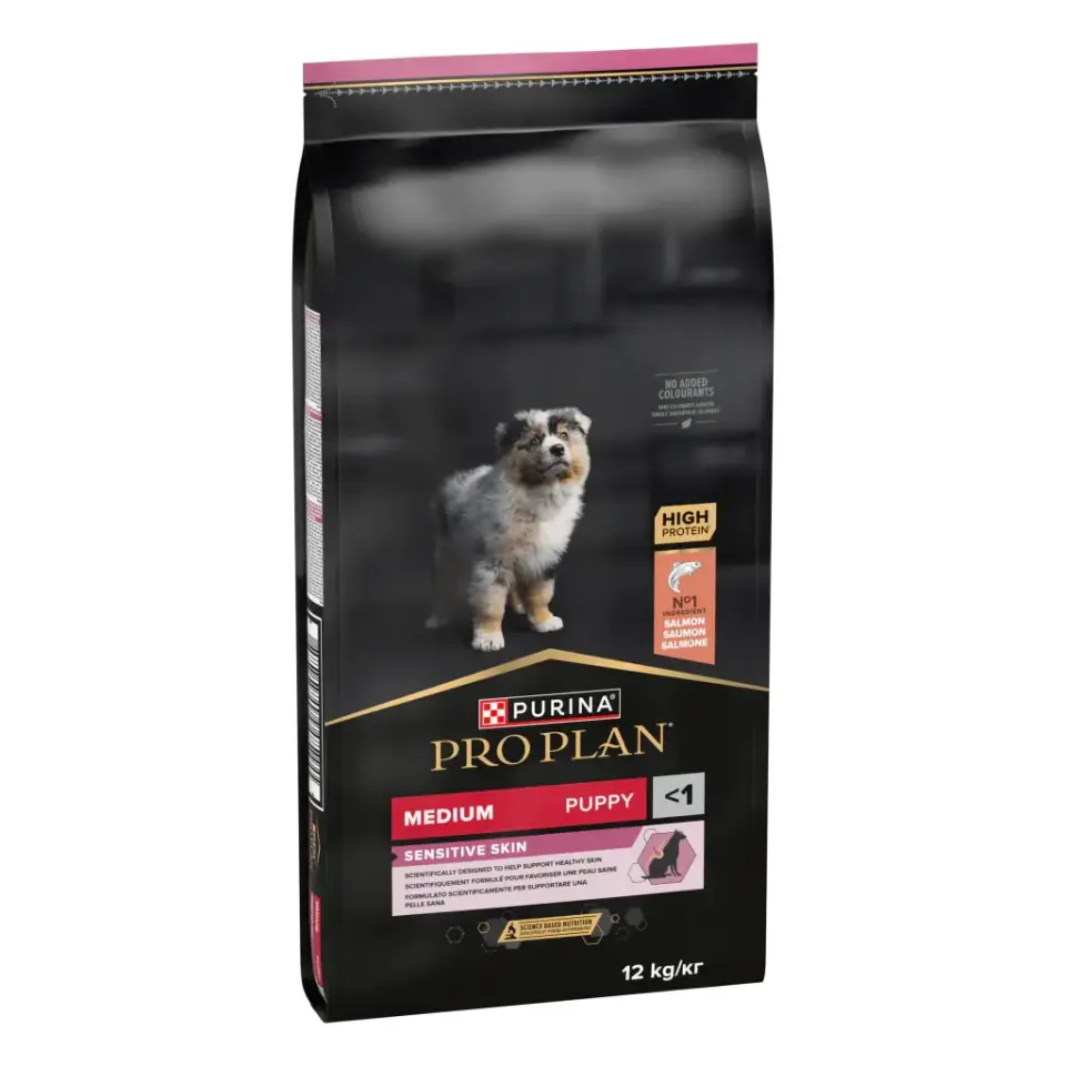Pro Plan Puppy Medium Sensitive Skin Somonlu Orta Irk Yavru Köpek Maması 12kg