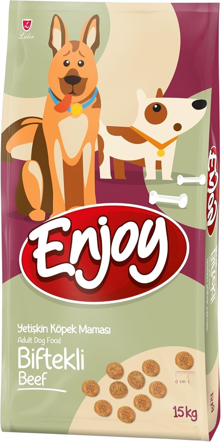 Enjoy Biftekli Yetişkin Köpek Maması 15 Kg