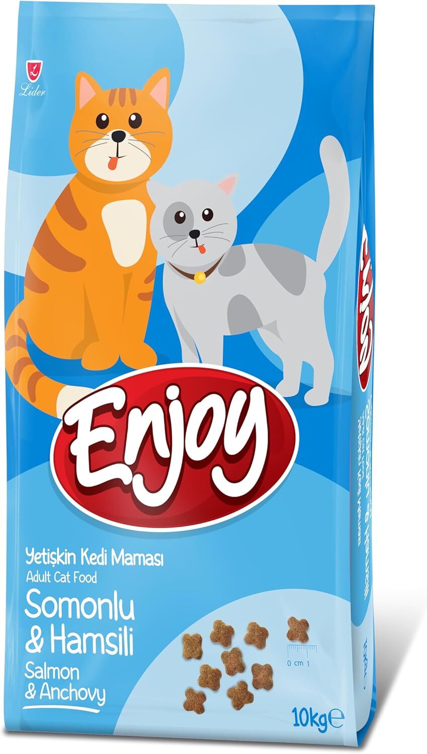 Enjoy Somonlu ve Hamsili Yetişkin Kedi Maması 10 Kg