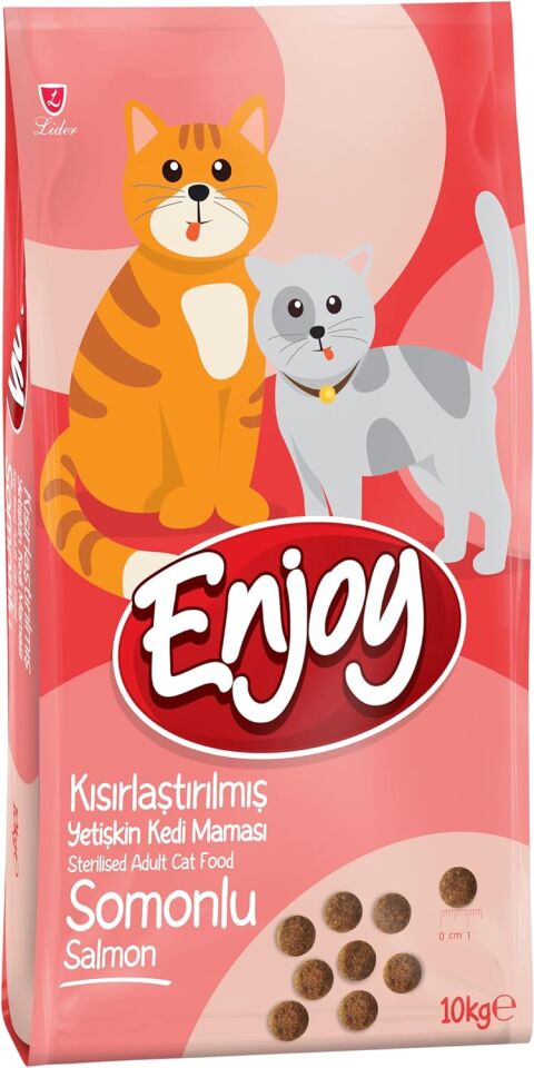 Enjoy Sterilised Somonlu Kısırlaştırılmış Kedi Maması 10 Kg