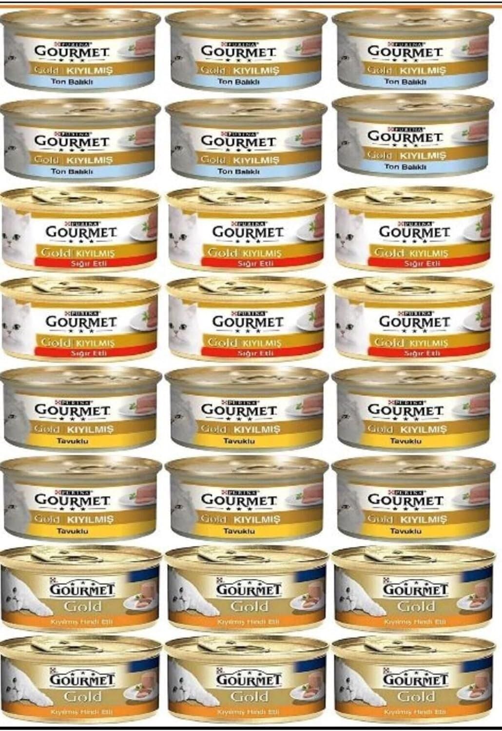 Gourmet Gold Kıyılmış Karışık Kedi Konserler 85. gr 24 Lü Paket