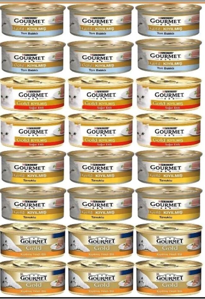 Gourmet Gold Kıyılmış Karışık Kedi Konserler 85. gr 24 Lü Paket
