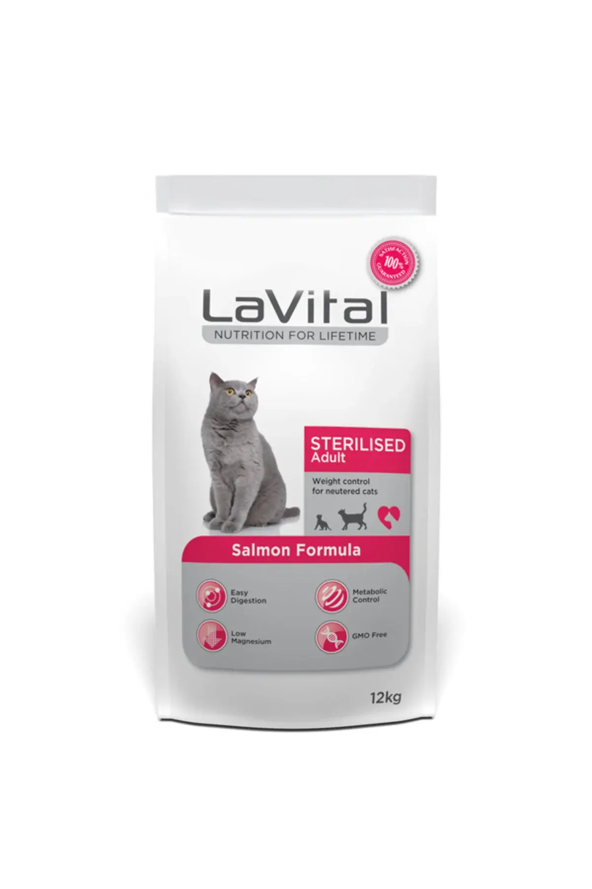 LaVital Kısırlaştırılmış Kuru Kedi Maması (Sterilised Adult) Somonlu 12 KG