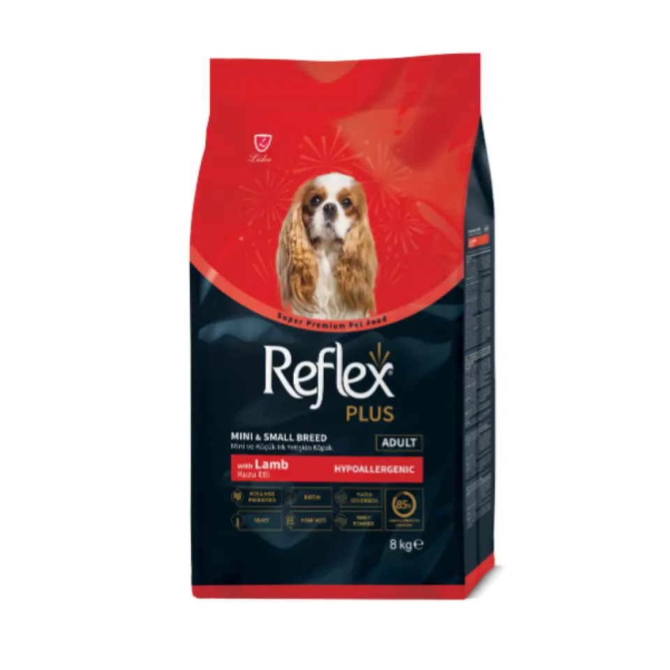 Reflex Plus Hipoalerjenik Mini ve Küçük Irklar için Kuzu Etli Yetişkin Köpek Maması 8 kg