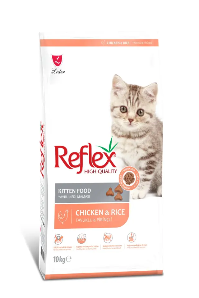 Reflex Kitten Tavuklu ve Pirinçli Yavru Kedi Maması 10 Kg
