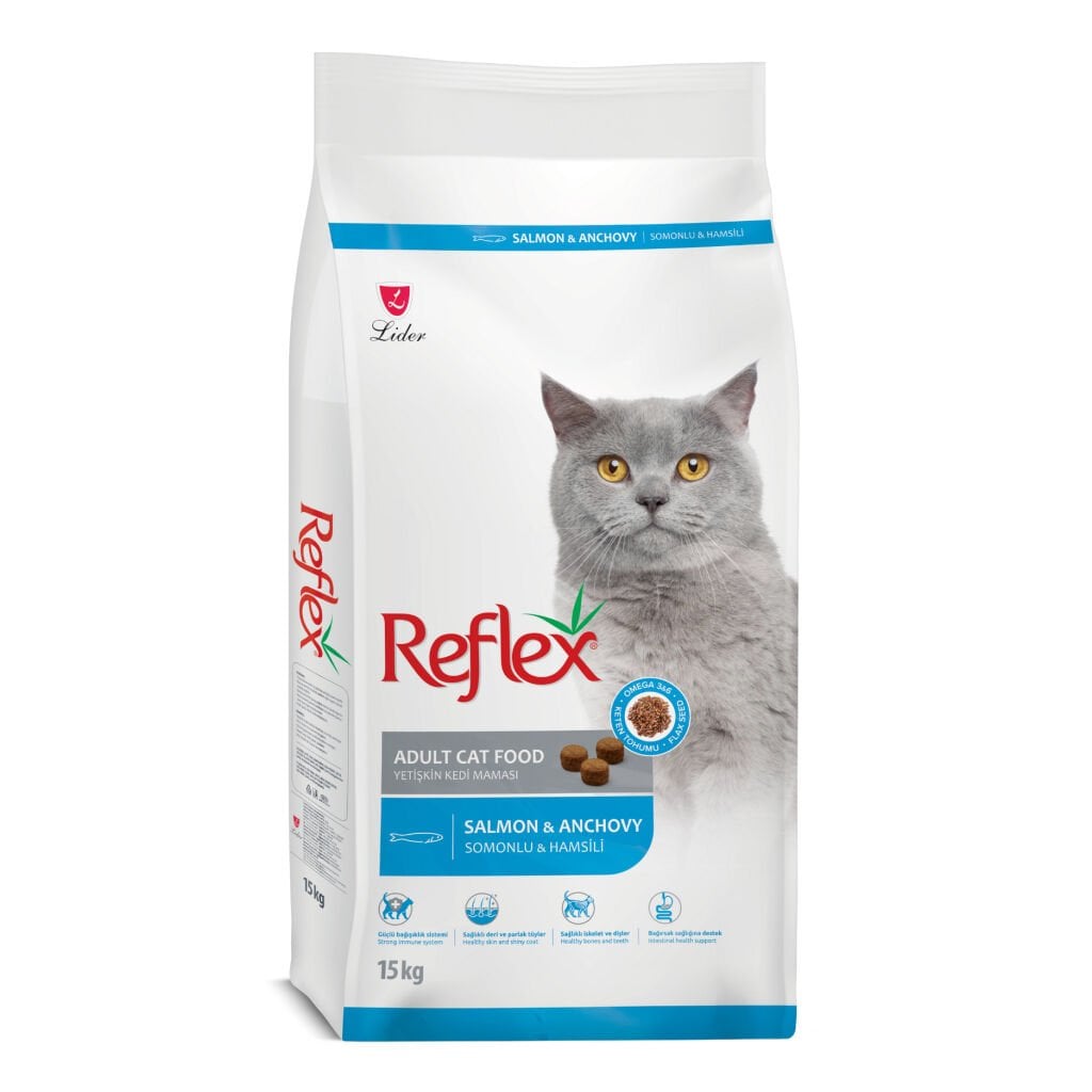 Reflex Somonlu ve Hamsili Yetişkin Kedi Maması 15 kg