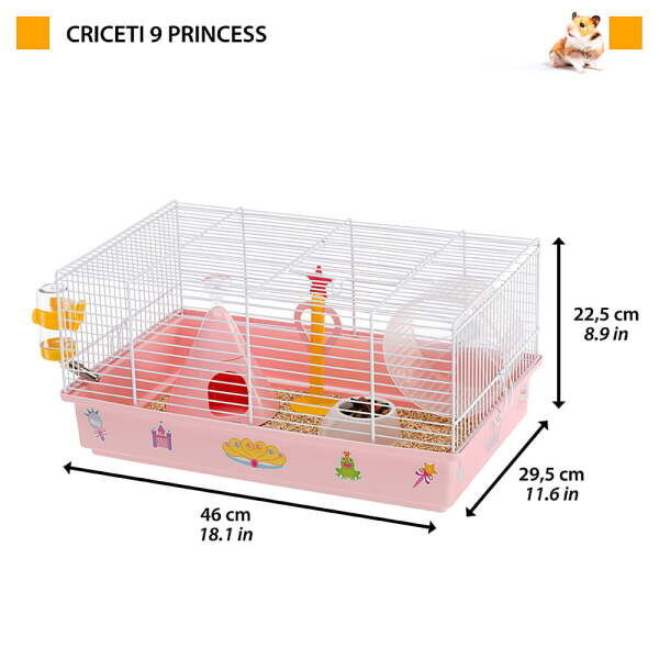 Ferplast Cricetti 9 Princess Temalı Kemirgen Kafesi