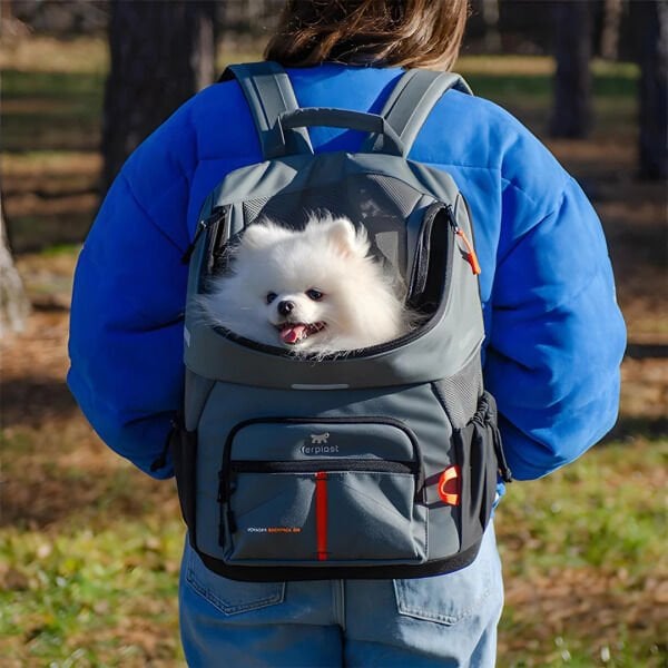 Ferplast Voyager 400 Evcil Hayvan Taşıma Çantası Gri 33x23x41cm