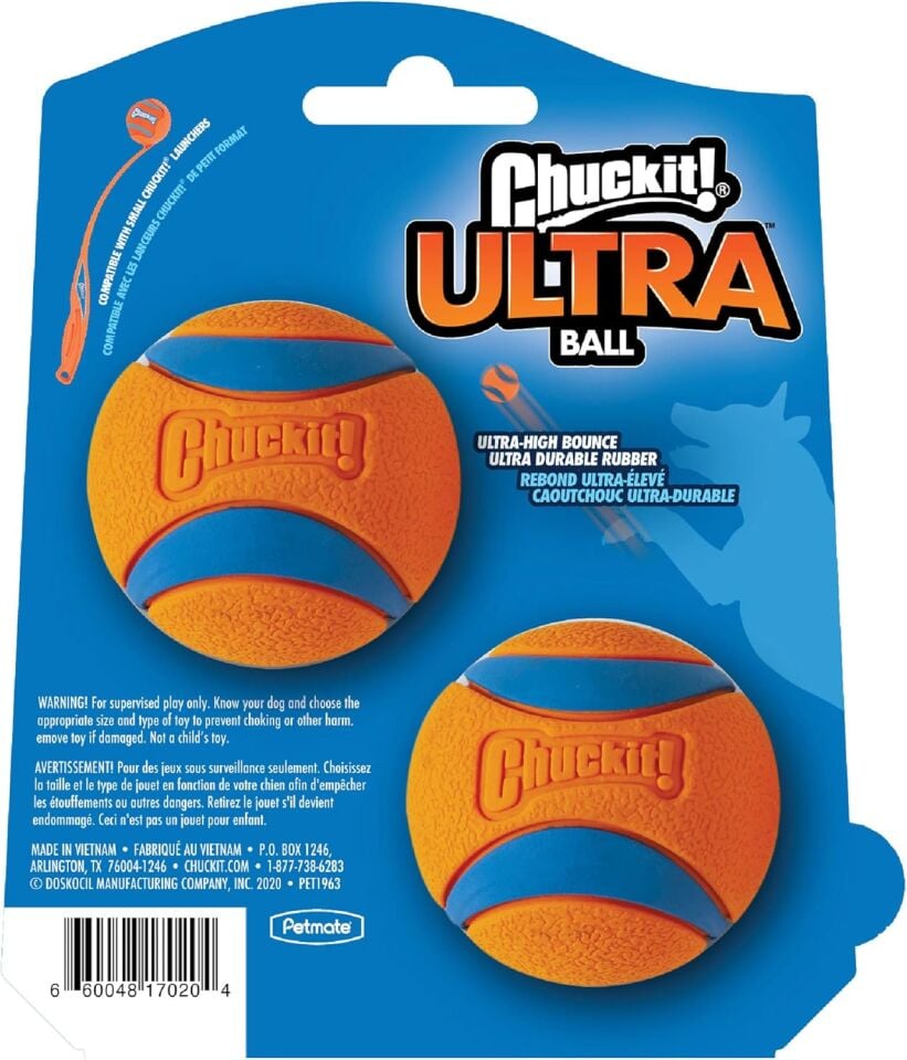 Chuckit! Ultra Ball 2'li Köpek Oyun Topu (Küçük Boy)