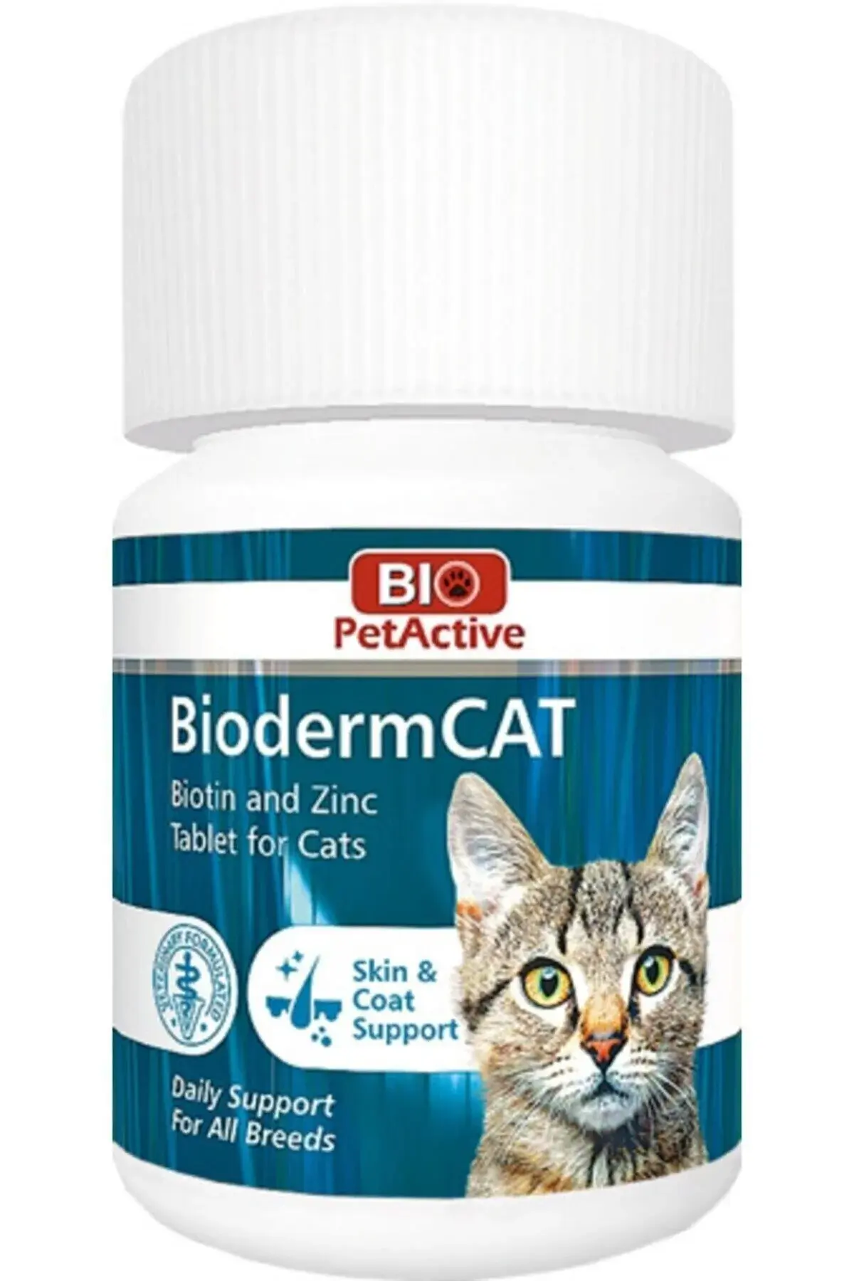 Bio PetActive Biopetactive Biodermcat Kediler Için Biotin Ve Çinko Tableti 30 Gr 100 Tablet