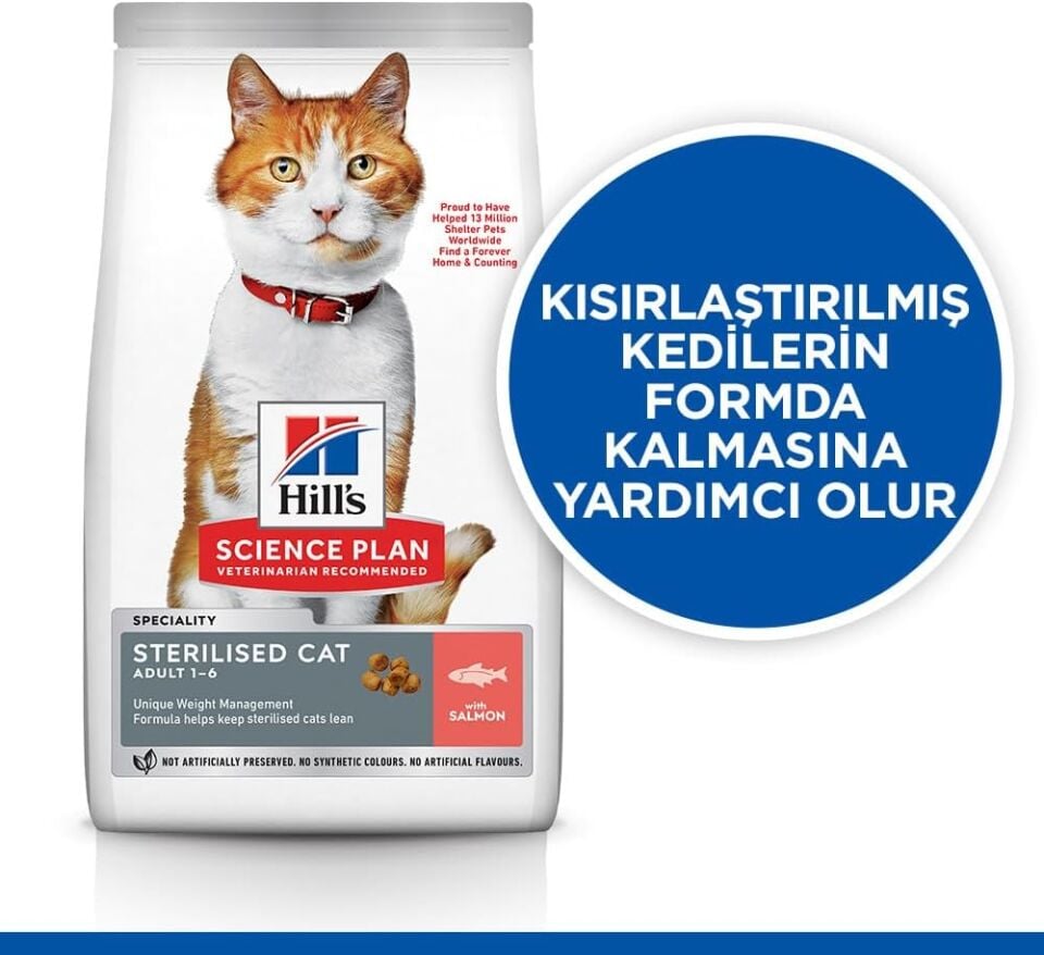 Hill's Somon Balıklı Kısırlaştırılmış Kedi Maması 3 Kg