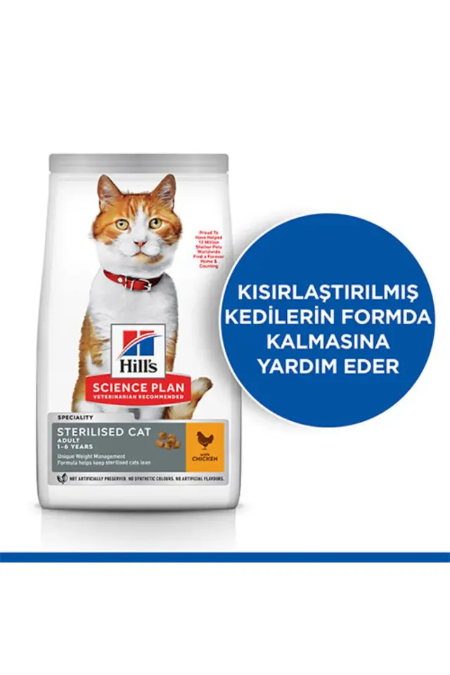 Hill's SCIENCE PLAN Sterilised Tavuklu Kısırlaştırılmış Kedi Maması 10 Kg