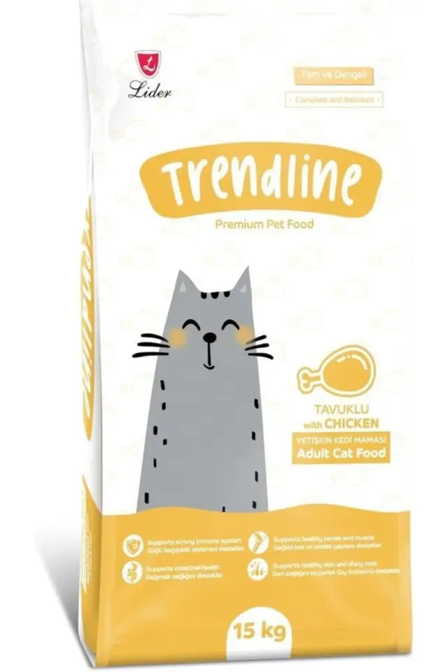 Trendline Tavuklu Yetişkin Kedi Maması 15 Kg