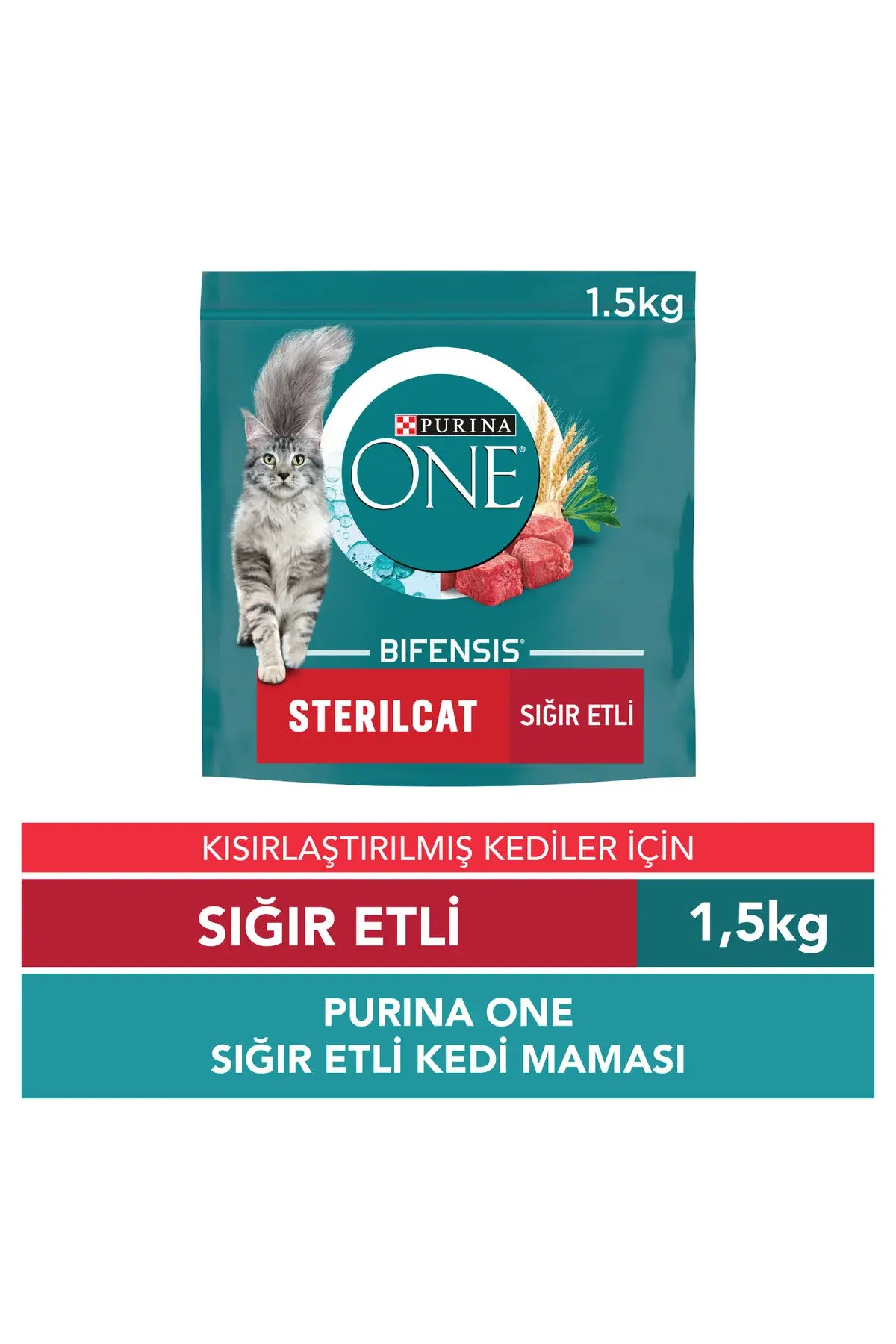 Purina One Sterilised Sığır Etli Kısırlaştırılmış Kedi Maması 1,5 Kg