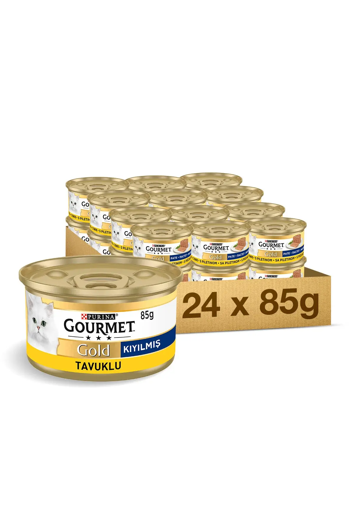 Gourmet Gold Kıyılmış Tavuklu Kedi Konservesi 85 gr X 24 Adet