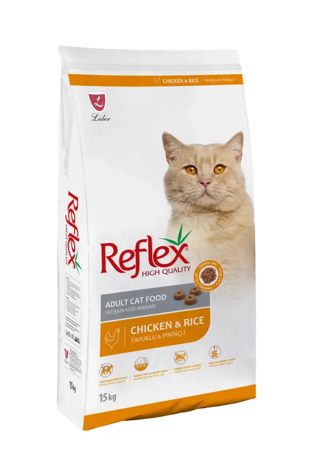 Reflex Tavuklu ve Pirinçli Yetişkin Kedi Maması 15 kg