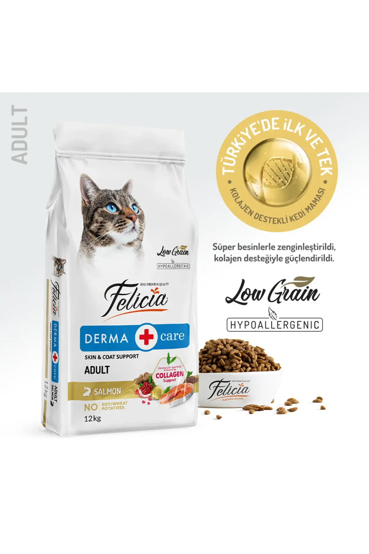 Felicia Somonlu Yetişkin Kedi Maması 12 Kg