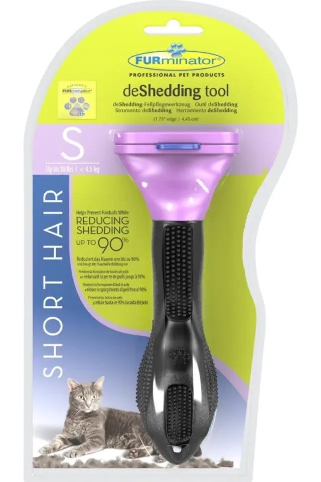 Furminator Easy Pet Tüylü Kediler Için Long Hair Kısa Tüy Tarağı Kedi Tarağı S