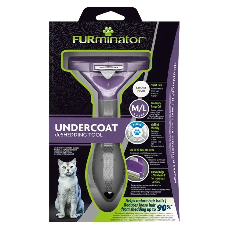 Furminator Kedi Tarağı Kısa Tüylü Kediler İçin L Boy