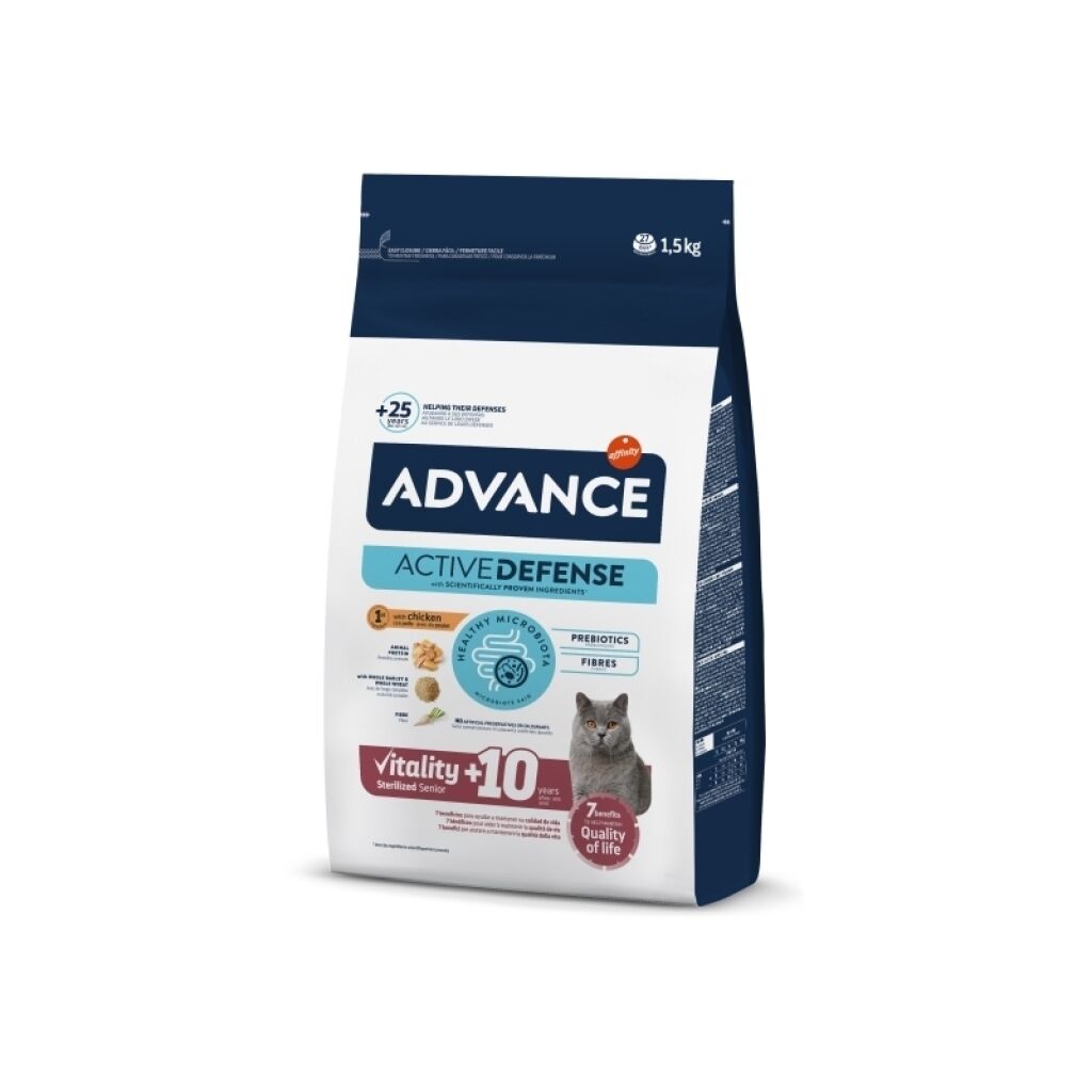 Advance Vitality +10 Tavuklu Kısırlaştırılmış Yaşlı Kedi Maması 1,5kg