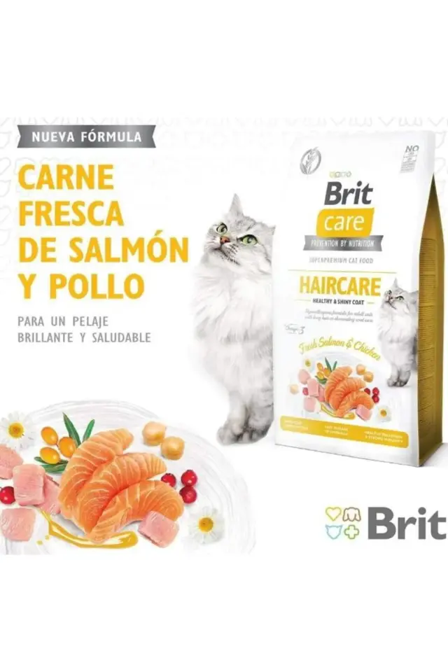 Brit Care Tahılsız Haircare Tahılsız Tavuklu Somonlu 7 kg Kedi Maması